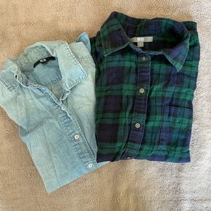 Set of 2 Uniqlo Long-Sleeved Button Downs